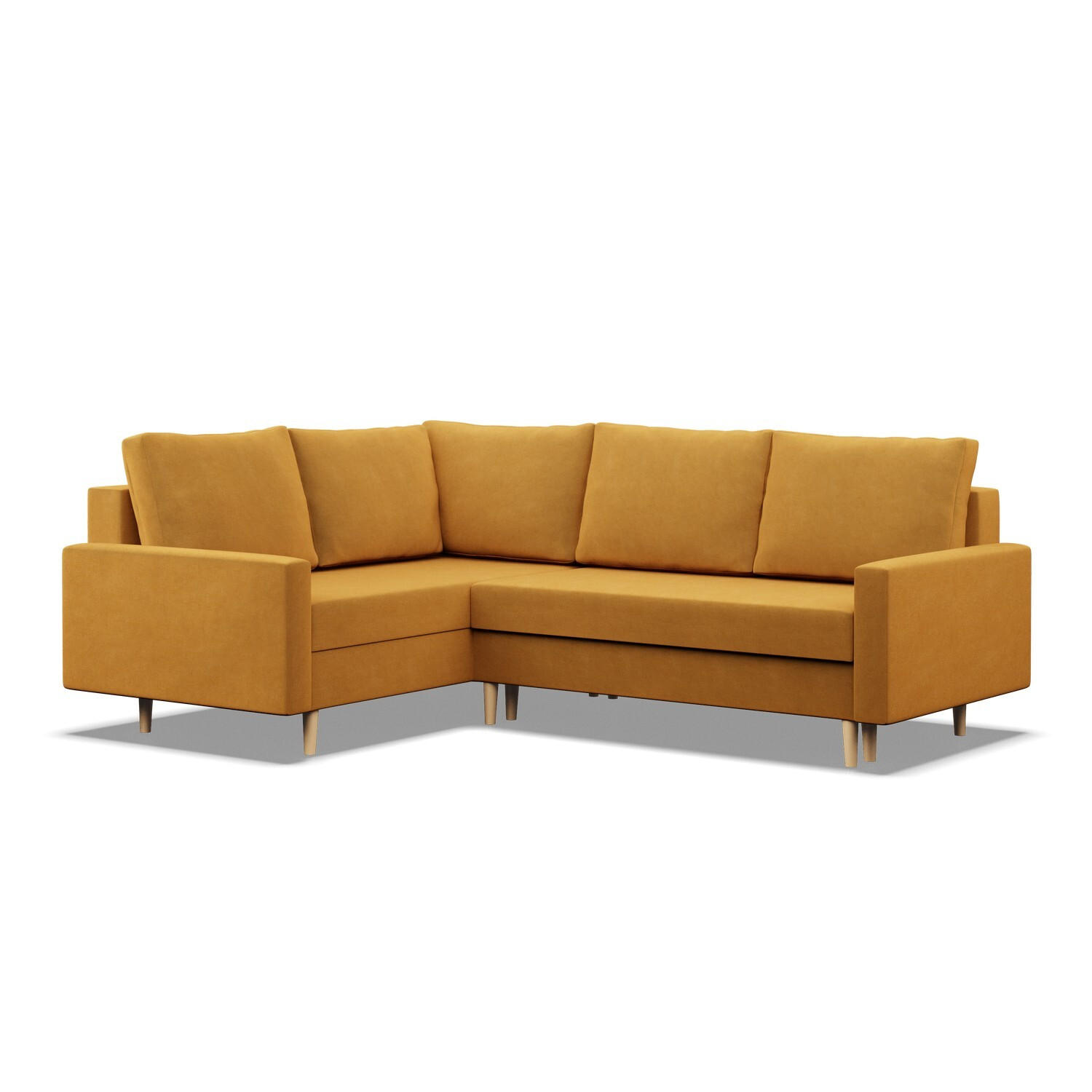 ECKSOFA Blank links gelb - Gelb, Textil (223/172cm) - SIMKAM Furniture