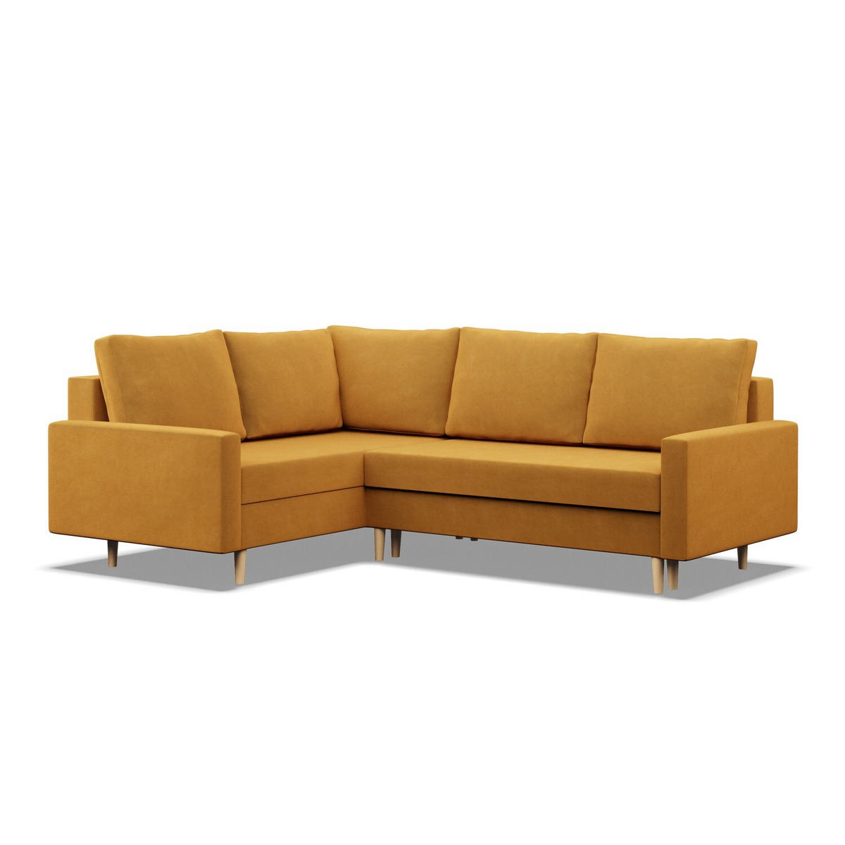 ECKSOFA Blank links gelb - Gelb, Textil (223/172cm) - SIMKAM Furniture