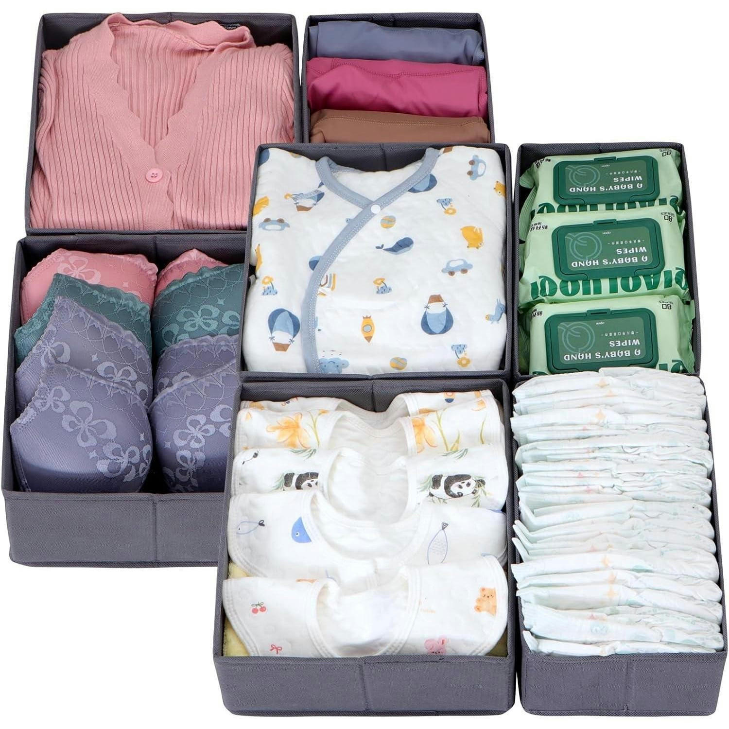 SCHUBLADEN Organizer 8er Set Grau für PAX Kleiderschrank 50x58 cm - Grau, Textil (24/11/26cm)