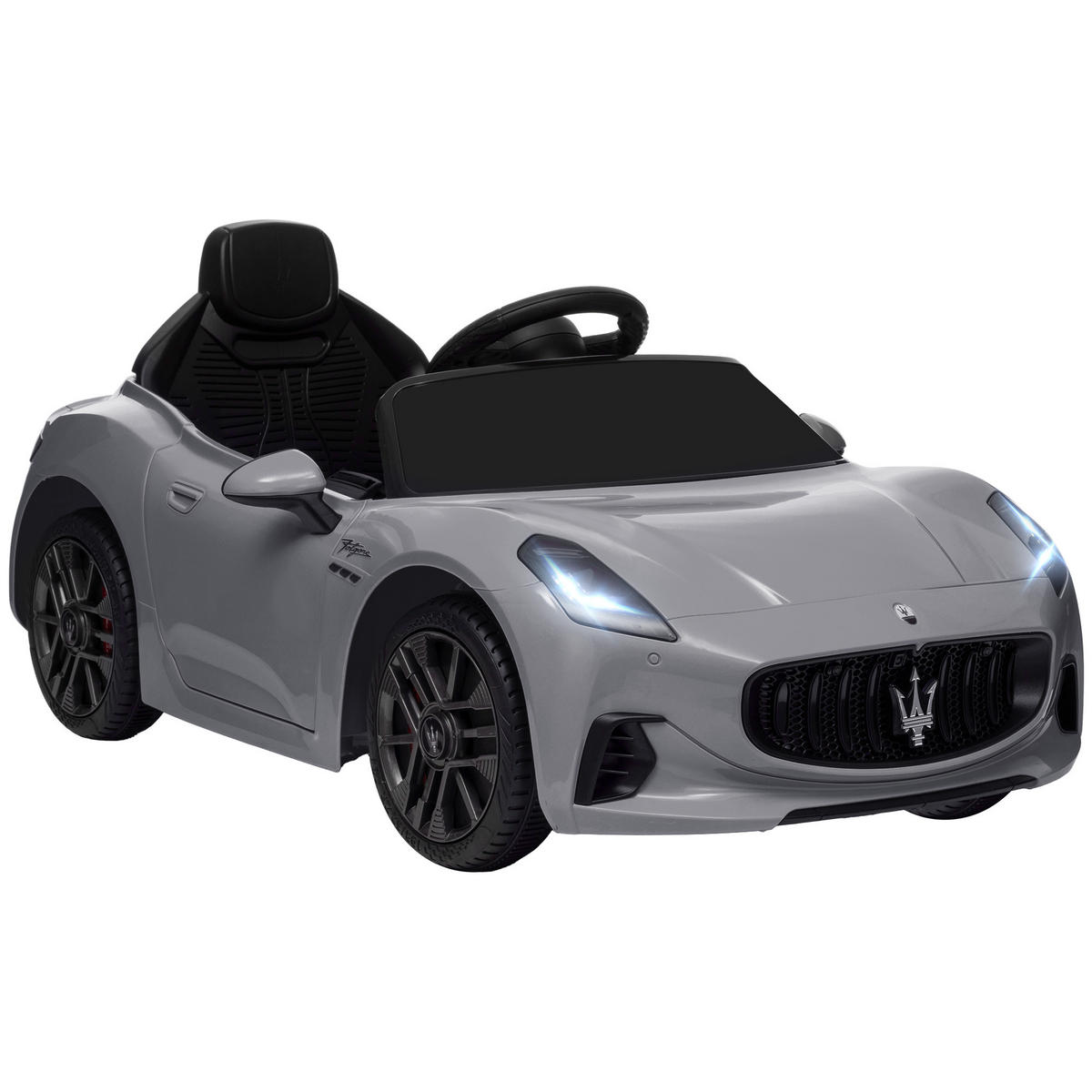 KINDER ELEKTROAUTO, Grau, Kunststoff, Metall - Grau, Kunststoff (98/59/43cm) - AIYAPLAY