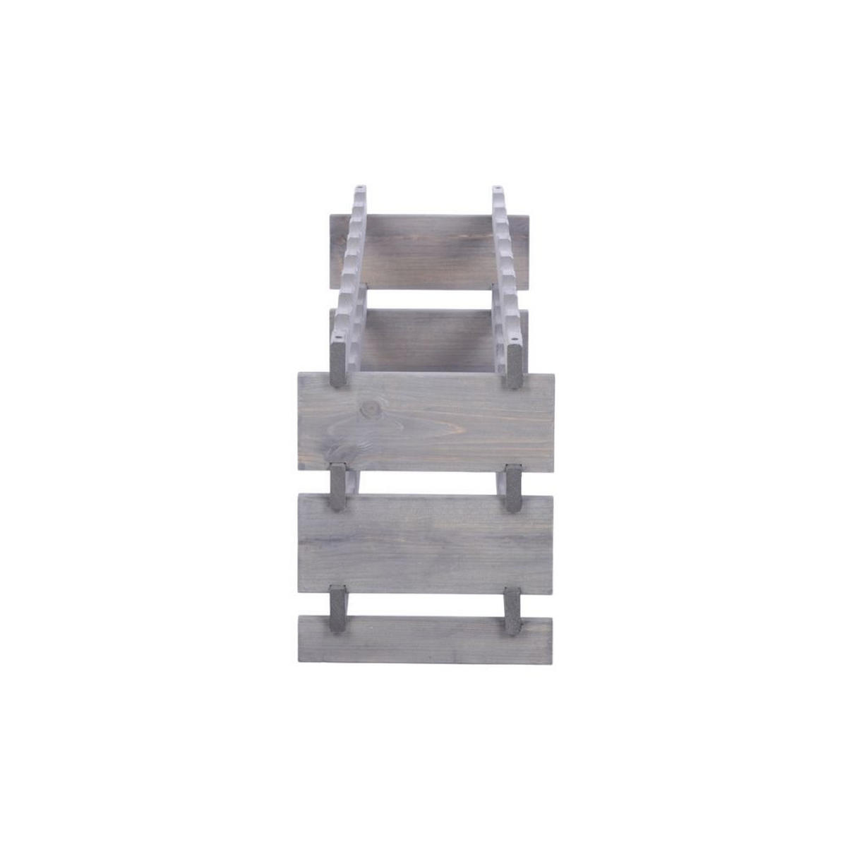 WEINREGAL VINOTECA FLEX PRO HxBxT 37x84x28cm 24 Flaschen auf 3 Ebenen Grau - Grau, Holz (84/37/28cm) - PROREGAL