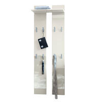 GARDEROBENPANEEL Wandpaneel Creme Hochglanz - Creme, Holzwerkstoff (57/170/20cm) - Vladon