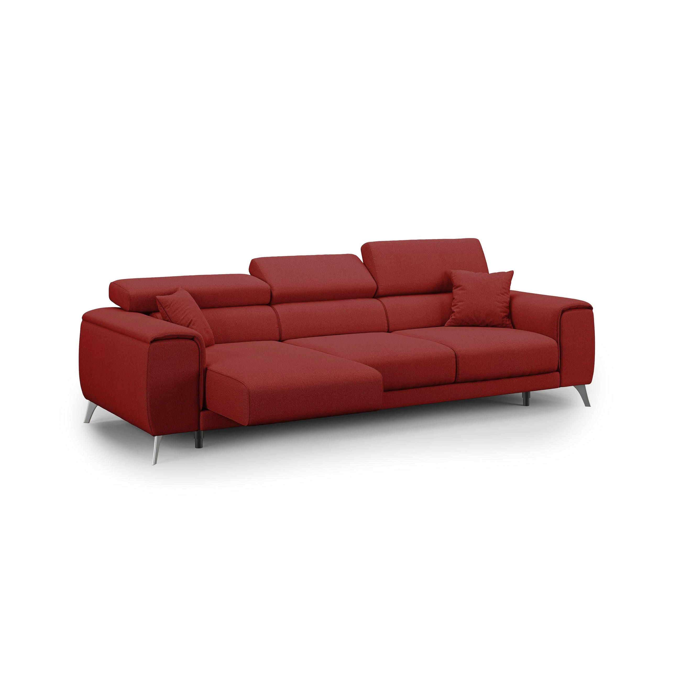 LINEARSOFA Fusion - Rot, Textil (260/74/102cm) - Divani.store