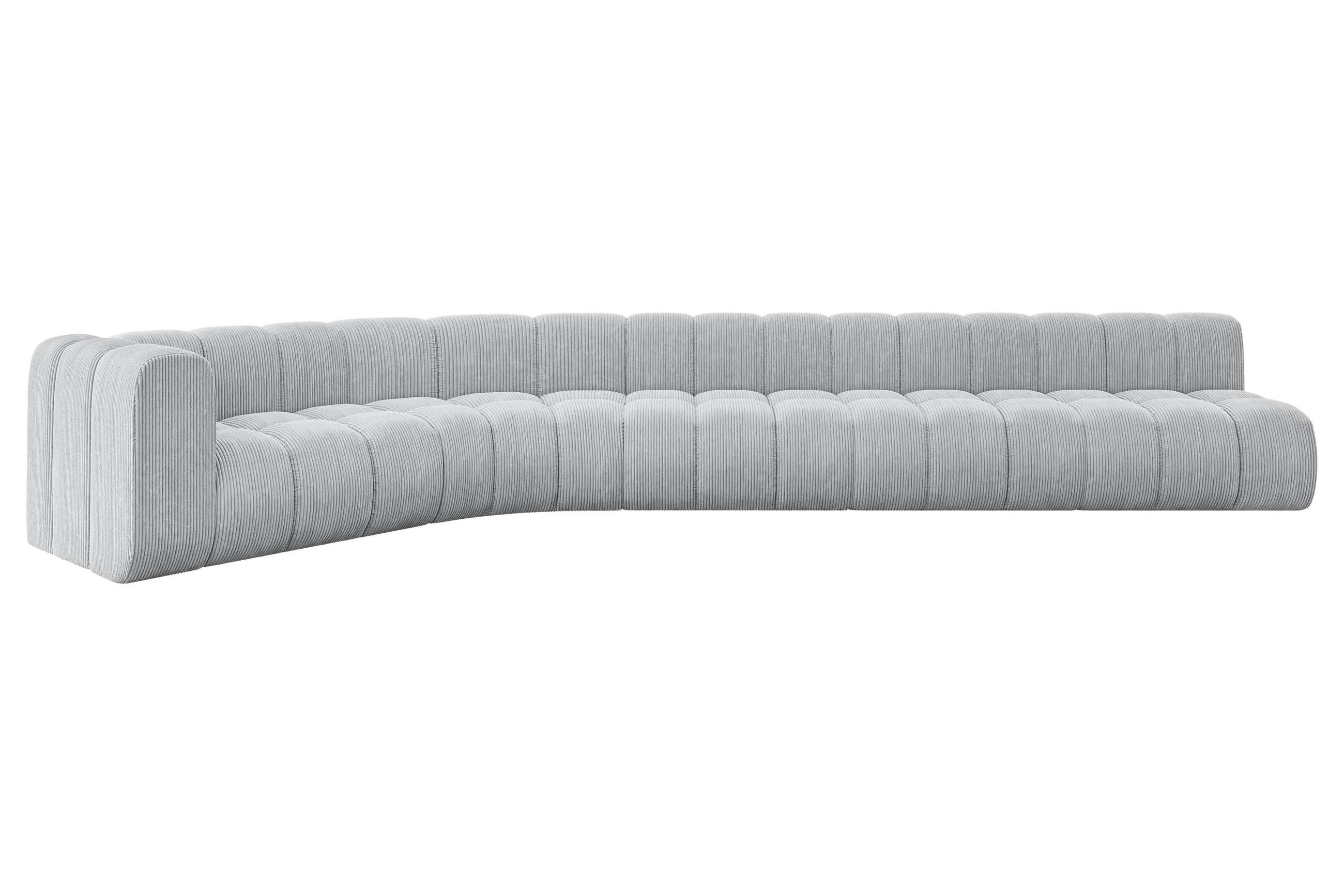 ECKSOFA modulares Sofa Karex-L3 - 490x194x70 cm Grau - Grau, Holzwerkstoff/Textil (490/194cm) - ALTDECOR