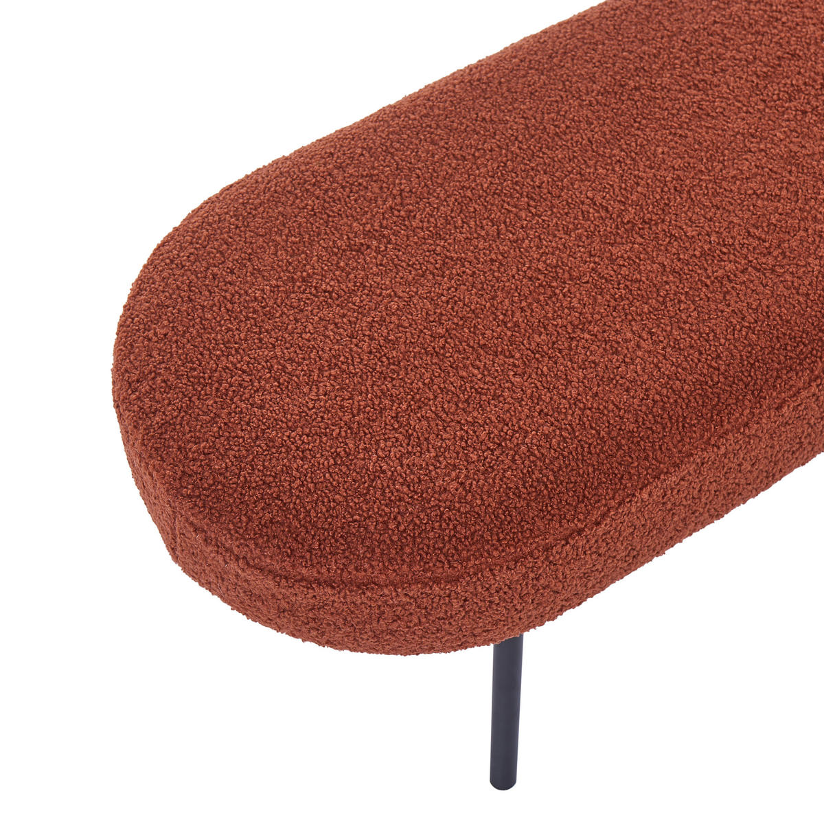 POLSTERBANK Bouclé Goldbraun Wolfeboro - Goldfarben, Textil (98/38/35cm) - Beliani