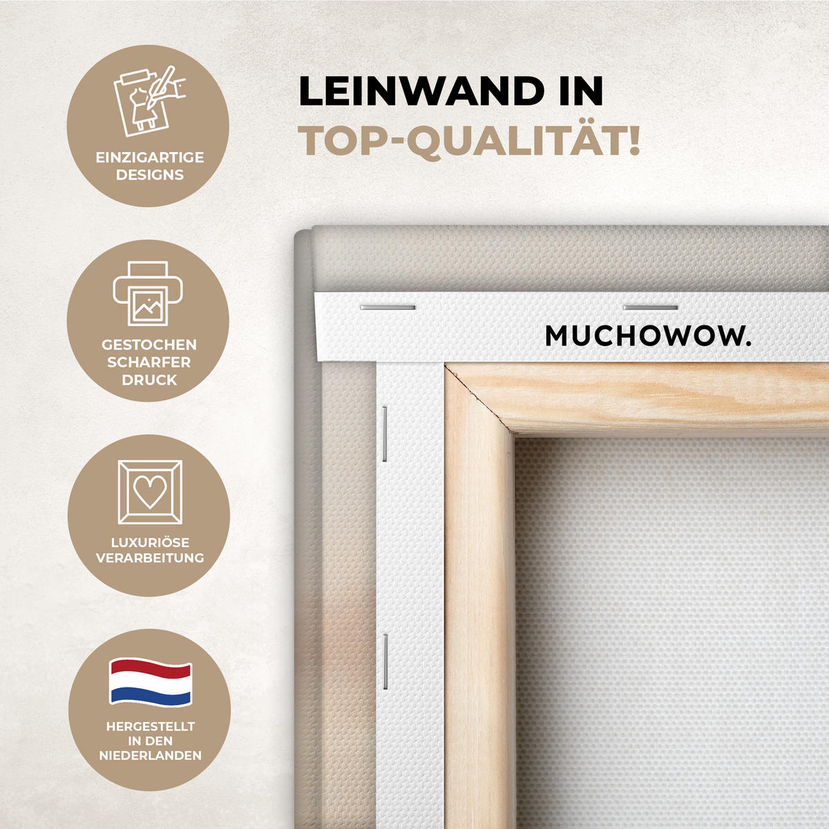 LEINWANDBILD Gras - Morgennebel - Kreuz - Christentum Wanddeko Schlafzimmer 60x90 cm - Beige, Textil (60/90cm) - MuchoWow