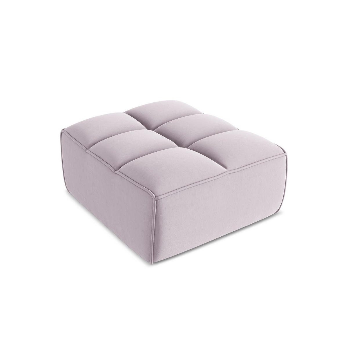 POUF Samt Stoff Violett - Lila/Flieder, Kunststoff/Textil (80/43/93cm) - LaMiaSofa
