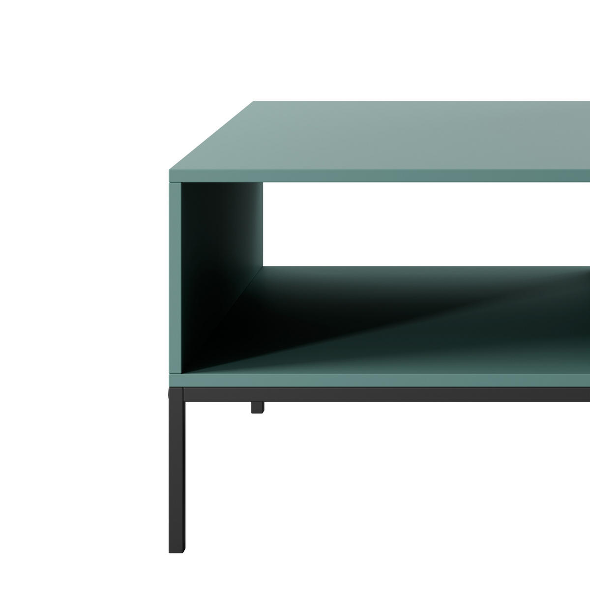 COUCHTISCH NOVA - L104, goldenen Akzenten, 104x68x46 cm Lablador - Türkis/Schwarz, Holzwerkstoff/Kunststoff (68/104/46cm) - DomoHome