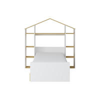 HAUSBETT - 1 Person - holz - naturfarben hell, weiß Jeraco - Naturfarben/Weiß, Holz (90/190cm) - Vente-Unique