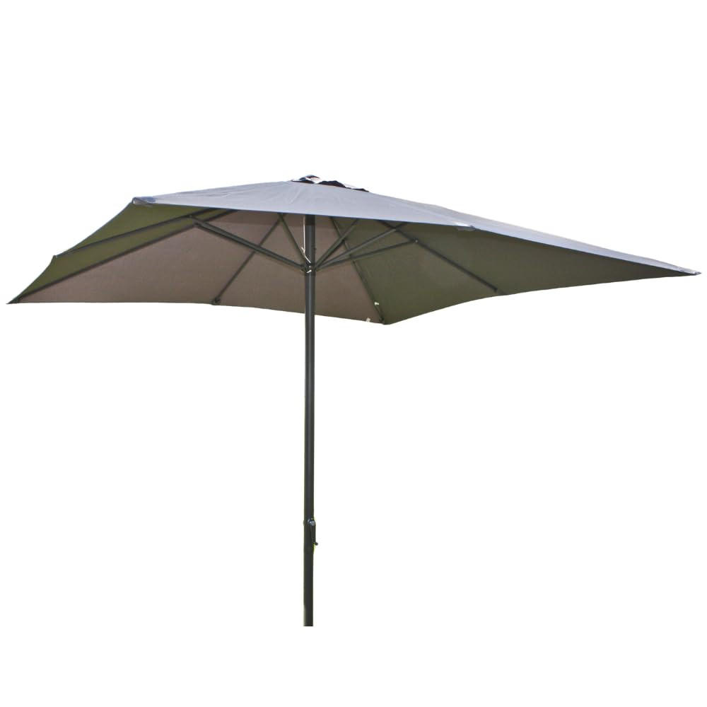 SONNENSCHIRM Lota 250x250cm 8 Streben Grau Gartenschirm - Grau, Kunststoff (246/246cm) - DELUKE