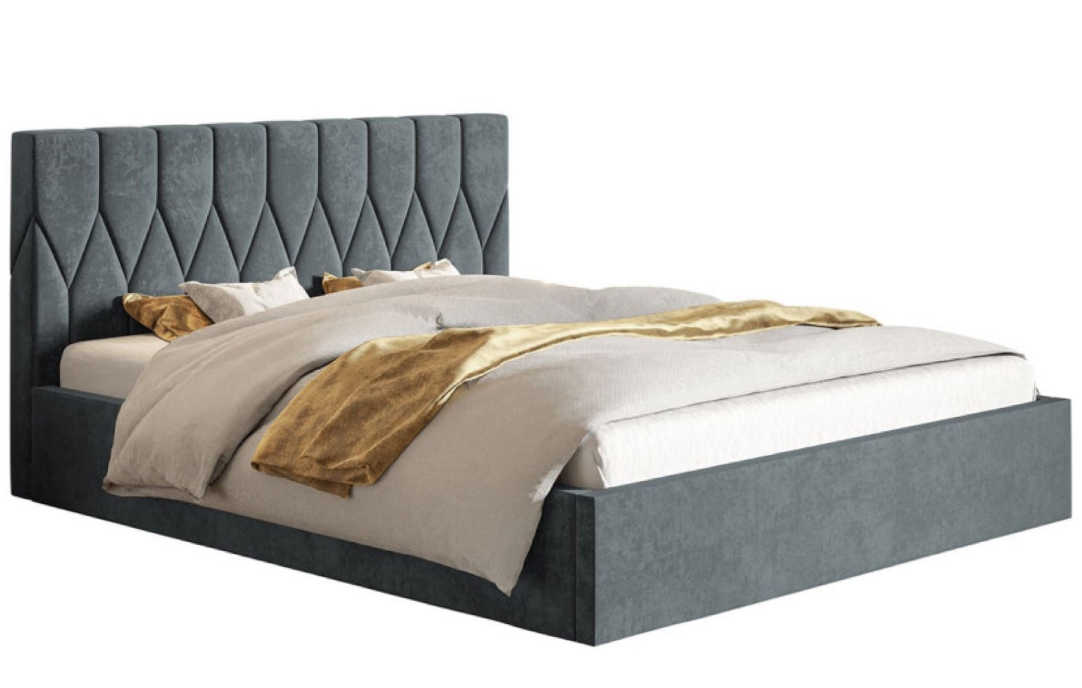 Sepro Meble Bett Schwarz, Graphit 180x200 cm