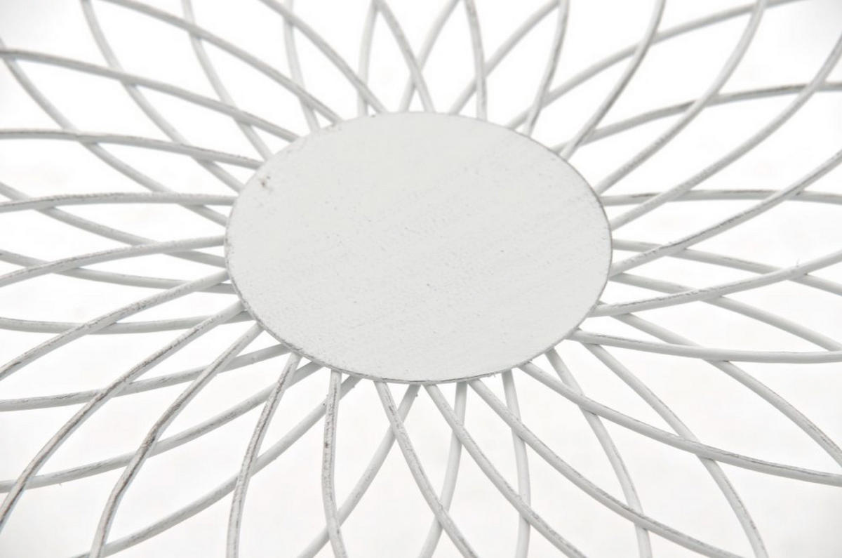 GARTENTISCH Carina antik weiß - Weiß, Metall (46/49/45cm) - TPFGarden