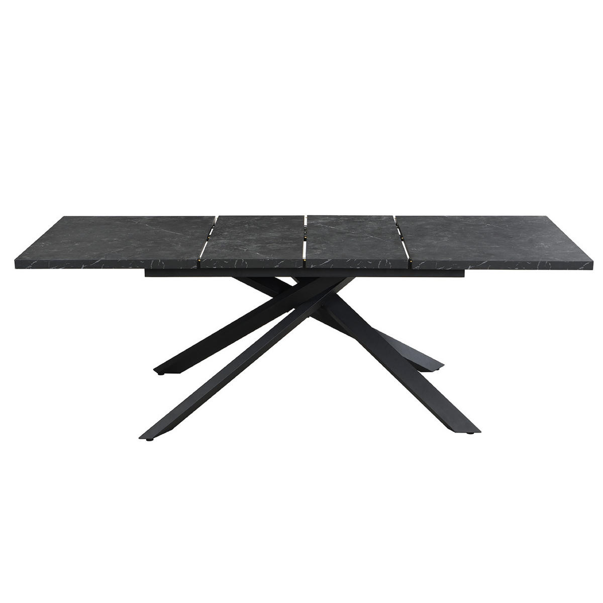 AUSZIEHTISCH MALTEX 140-220/90/76 cm - Anthrazit/Schwarz, Metall (90/140/76cm) - DUBI Möbel
