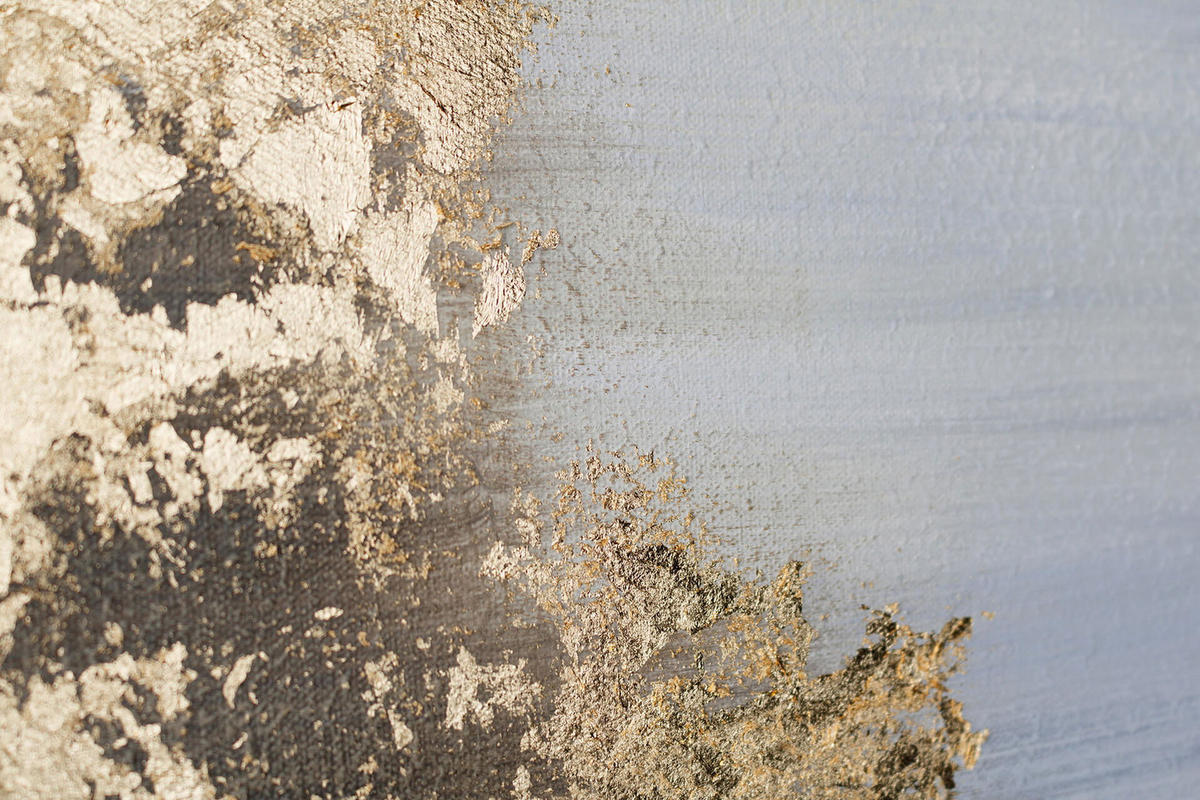 ACRYLBILD HANDGEMALT 80/80 cm - Blau, Holz/Textil (1.3/80cm) - KUNSTLOFT