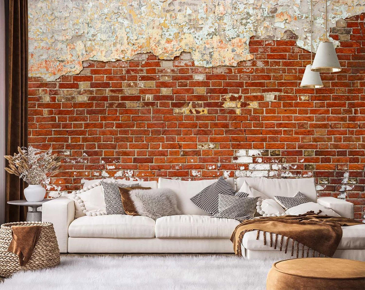 VLIESTAPETE Rot 350/245 cm - Rot, Textil (350/1cm) - KUNSTLOFT
