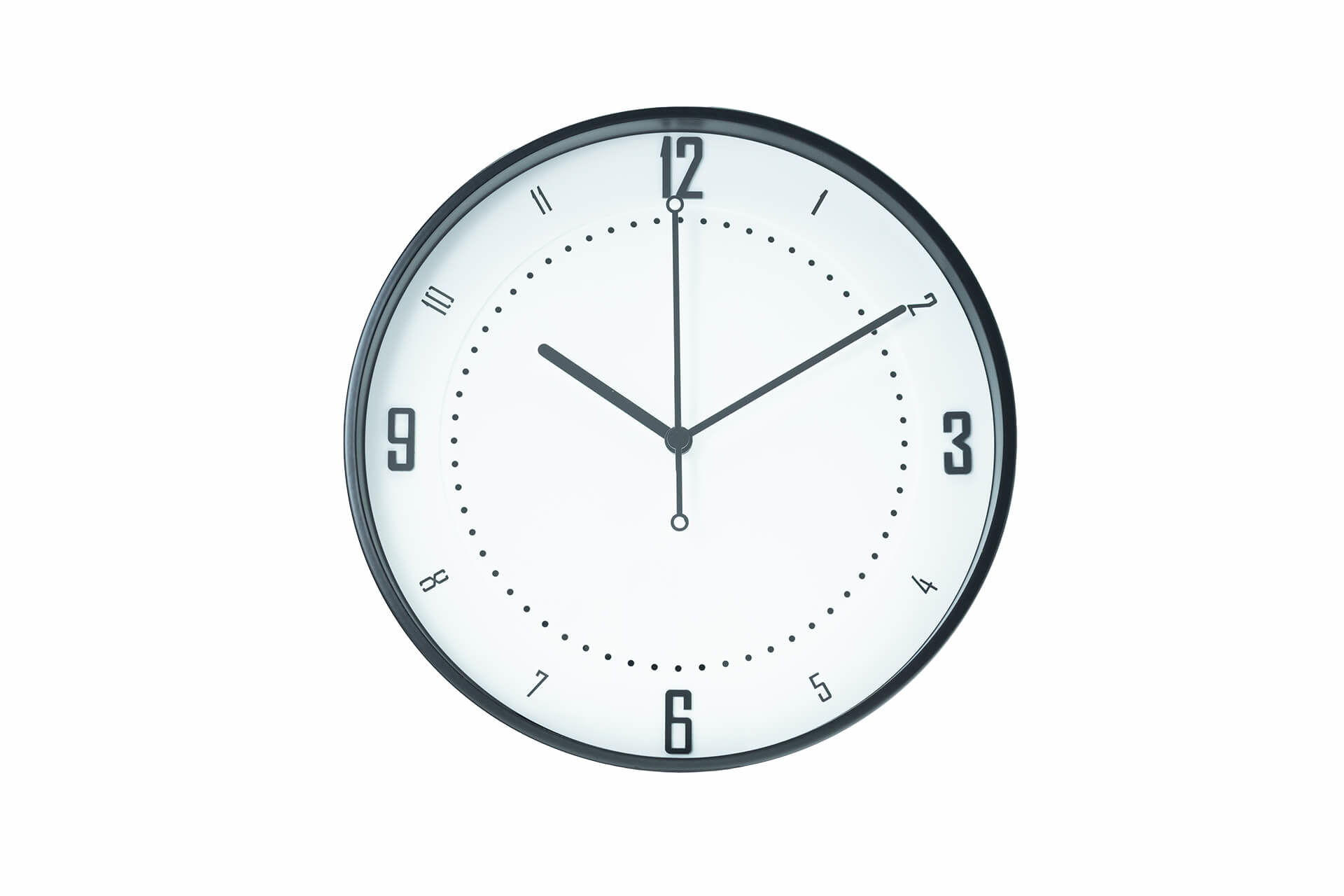 WANDUHR Design Weiß 30/30 cm - Schwarz/Weiß, Glas/Holzwerkstoff (1.06/30/5cm) - ONZENO