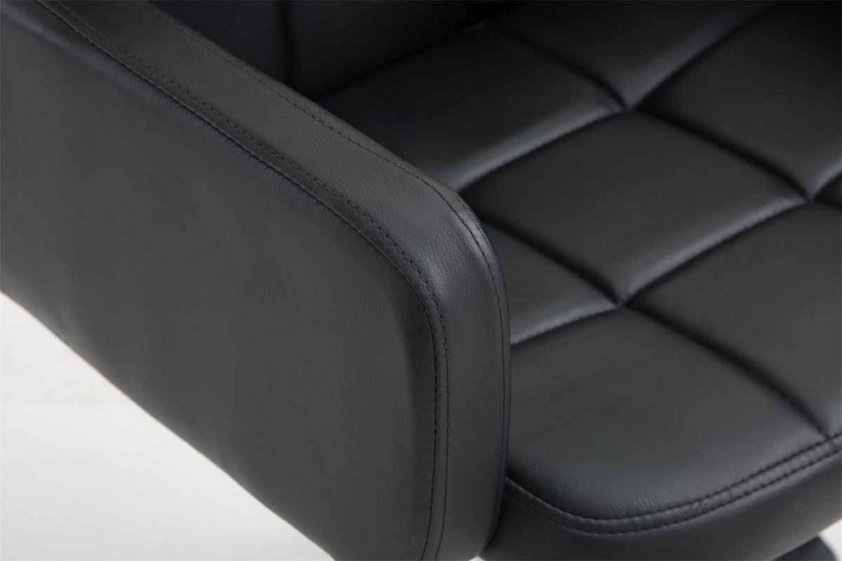 ARBEITSHOCKER Lausanne Kunstleder schwarz - Schwarz, Metall (60/89/52cm) - TPFLiving