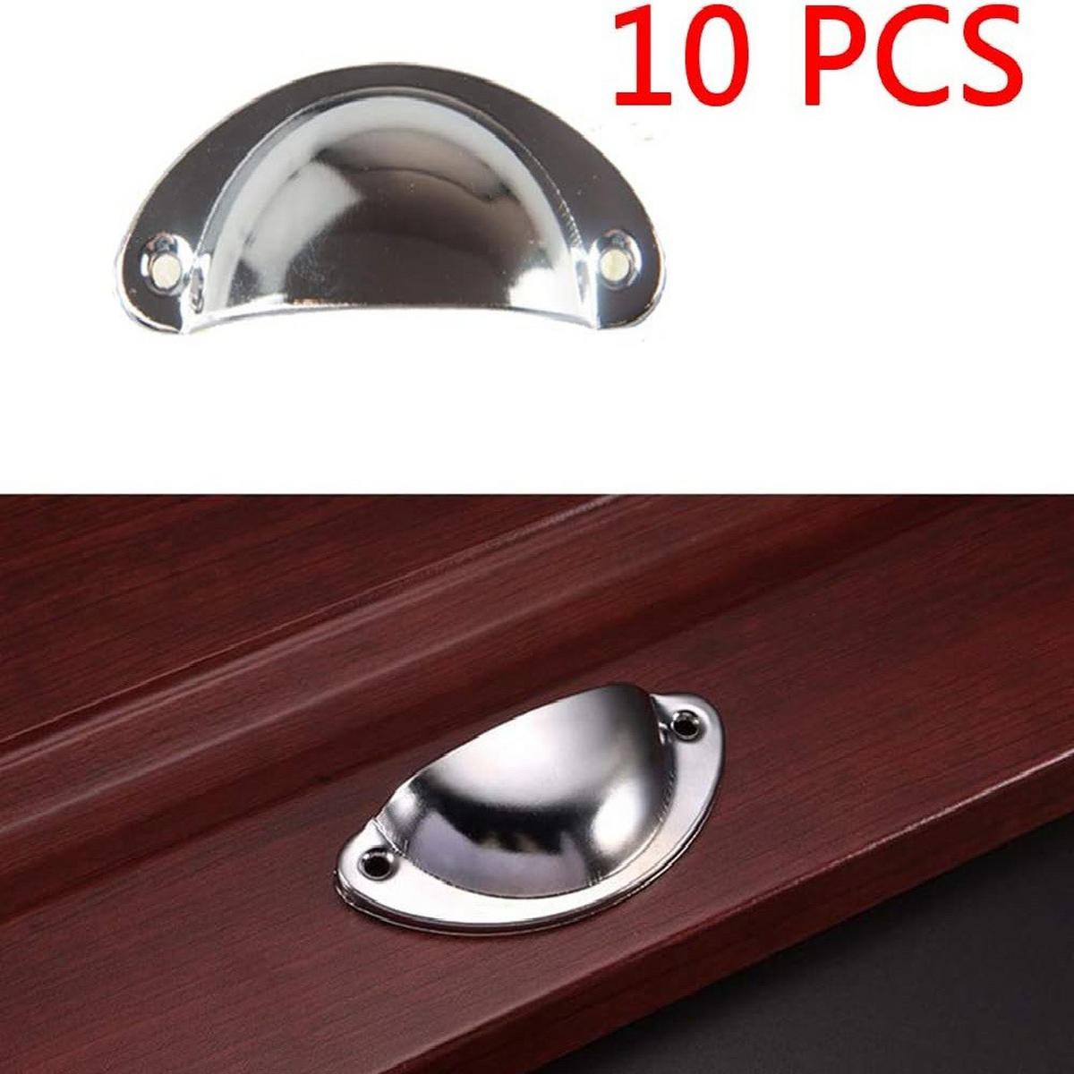 MÖBELGRIFF Schwarz 10er-Set 82 mm - Silberfarben, Metall (3.5/3.5/3.5cm)