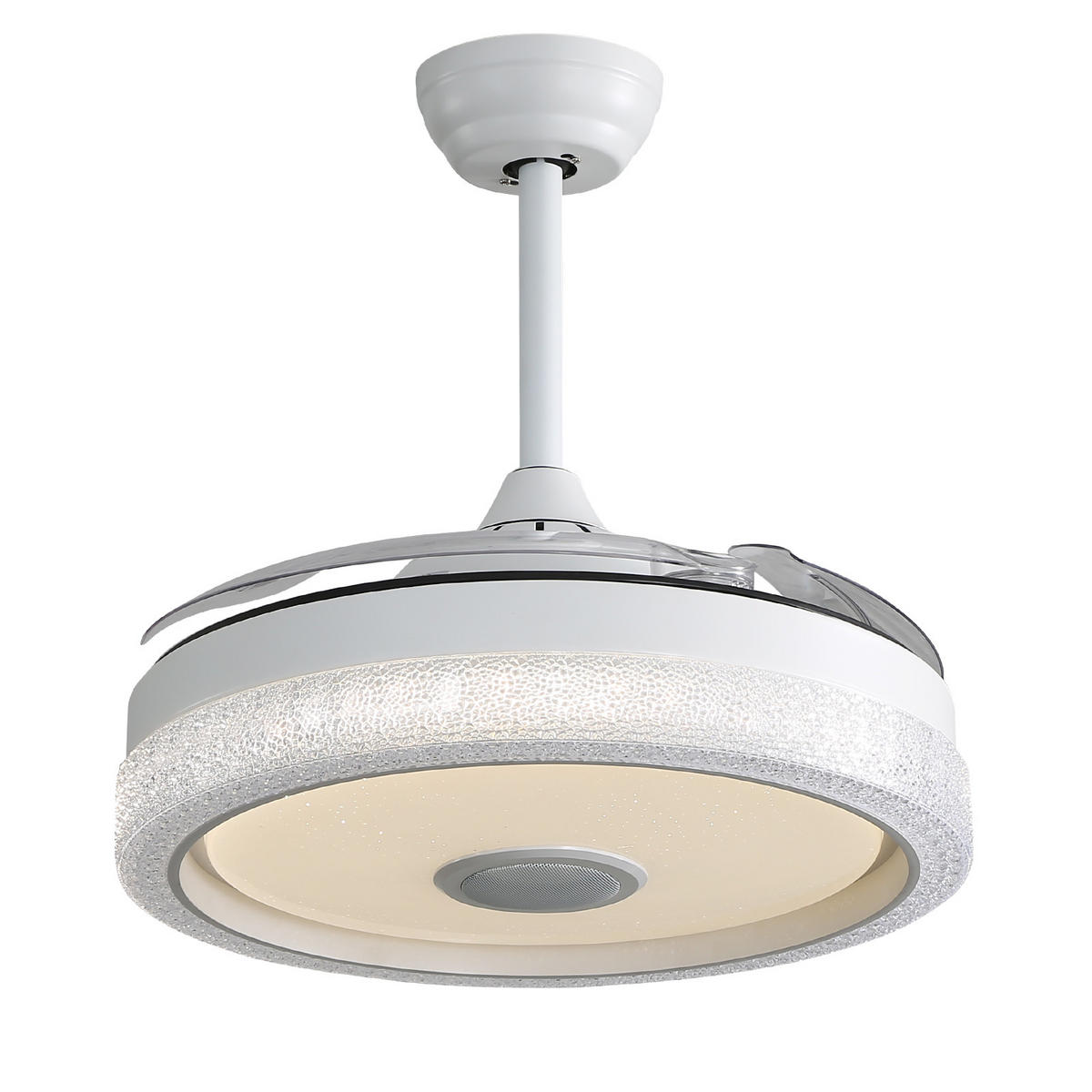 DECKENVENTILATOR DE-16284 42 Zoll mit RGB-LED & Fernbedienung - Weiß, Kunststoff (106.6/106.6/37cm) - ComfortXL