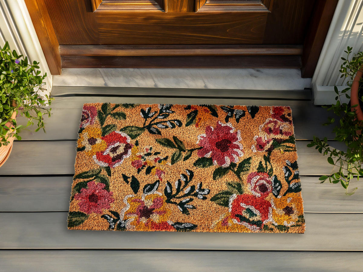 FUSSMATTE Bunt 40/60 cm Kita - Multicolor, Naturmaterialien (40/60cm) - Beliani