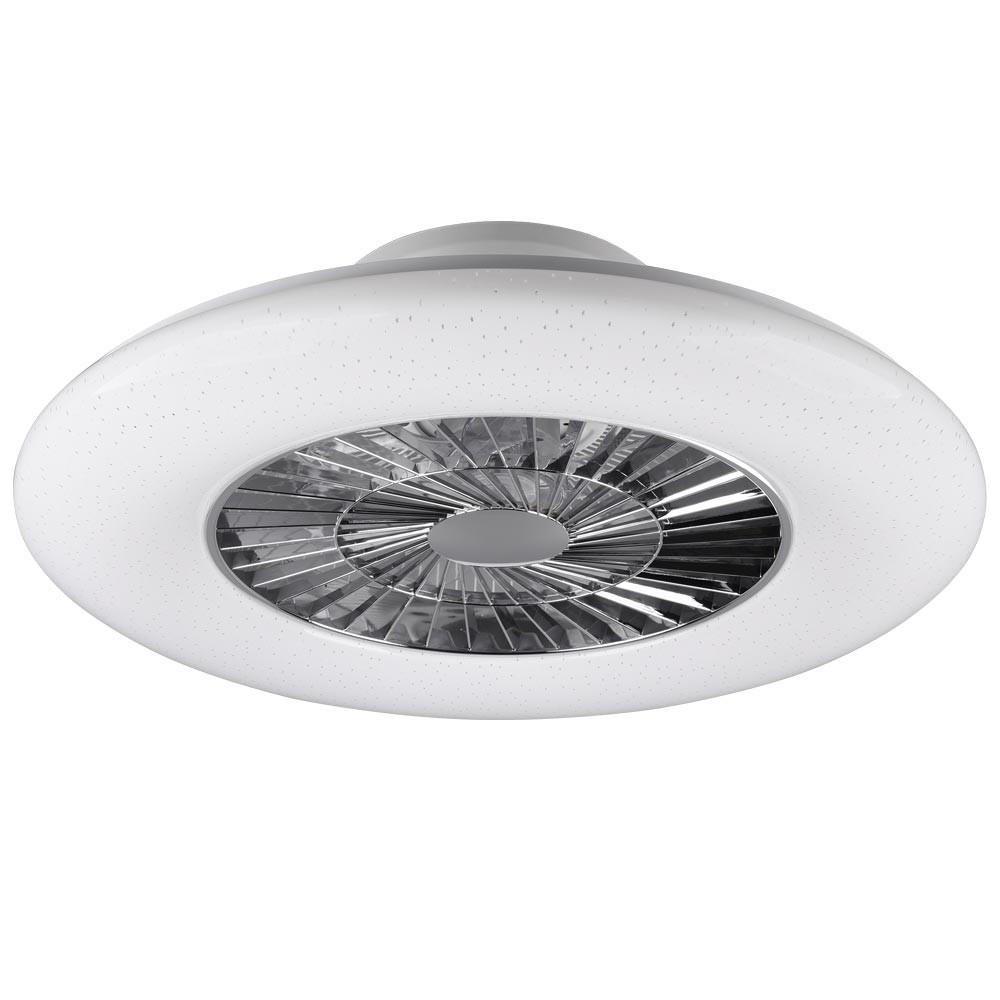 LED DECKENLEUCHTE Ventilator Weiß - Weiß, Metall (75/75/21cm)
