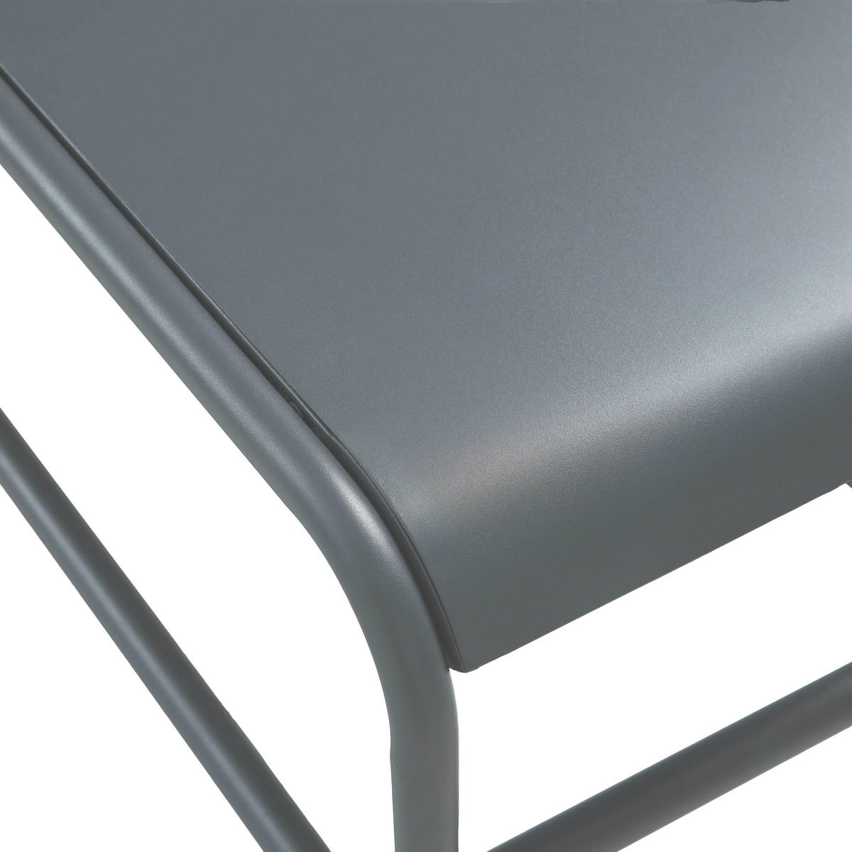 BEISTELLTISCH, grau - Grau, Metall (85/40/30cm) - Oviala
