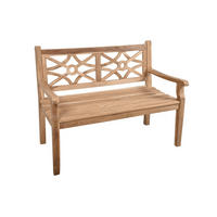 GARTENBANK Oliver 2-Sitzer Terrassenbank - Braun, Holz (120/92/64cm) - DELUKE