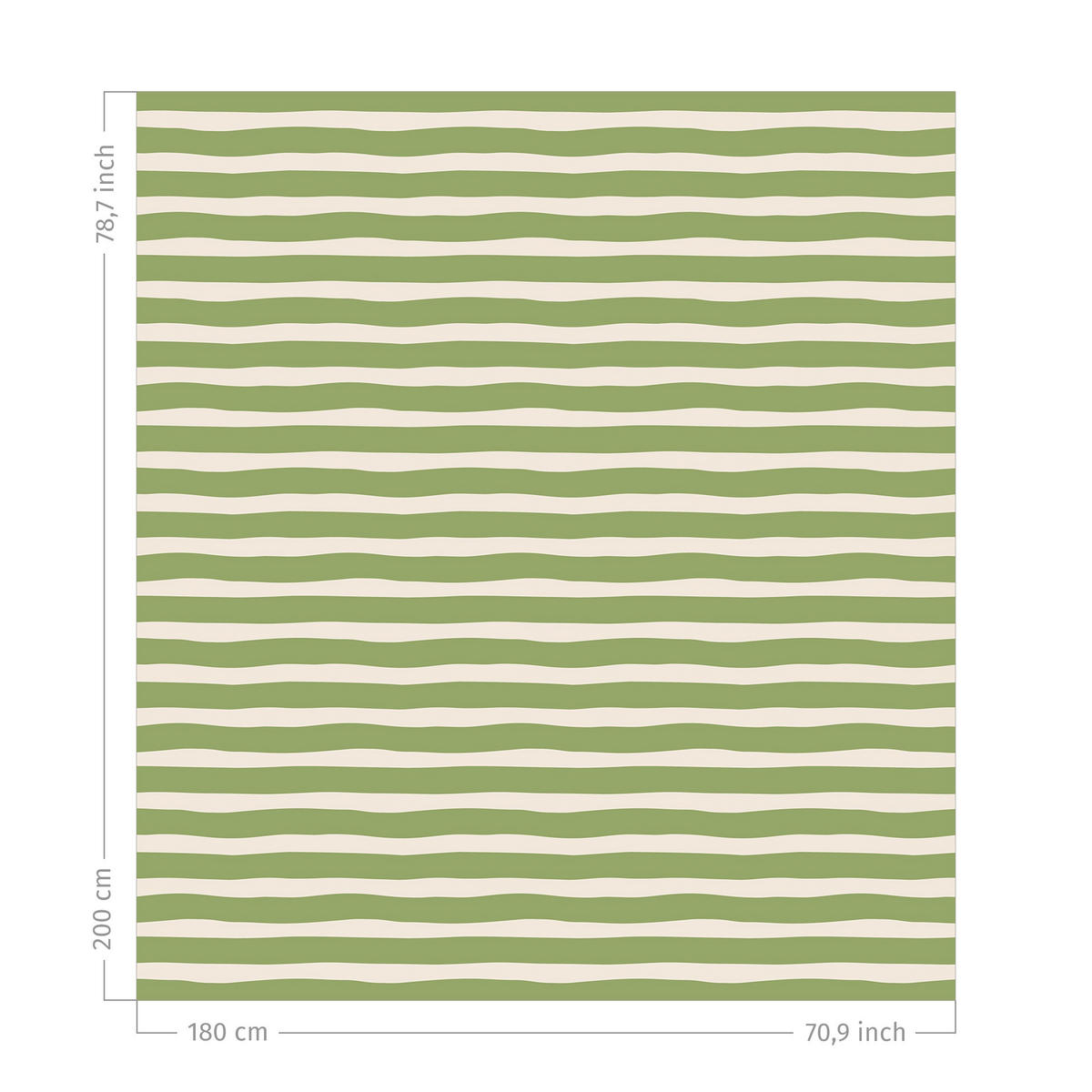 DUSCHVORHANG Sommerurlaub Grüne Streifen 180/200 cm - Grün, Textil (180/200cm) - Bilderwelten