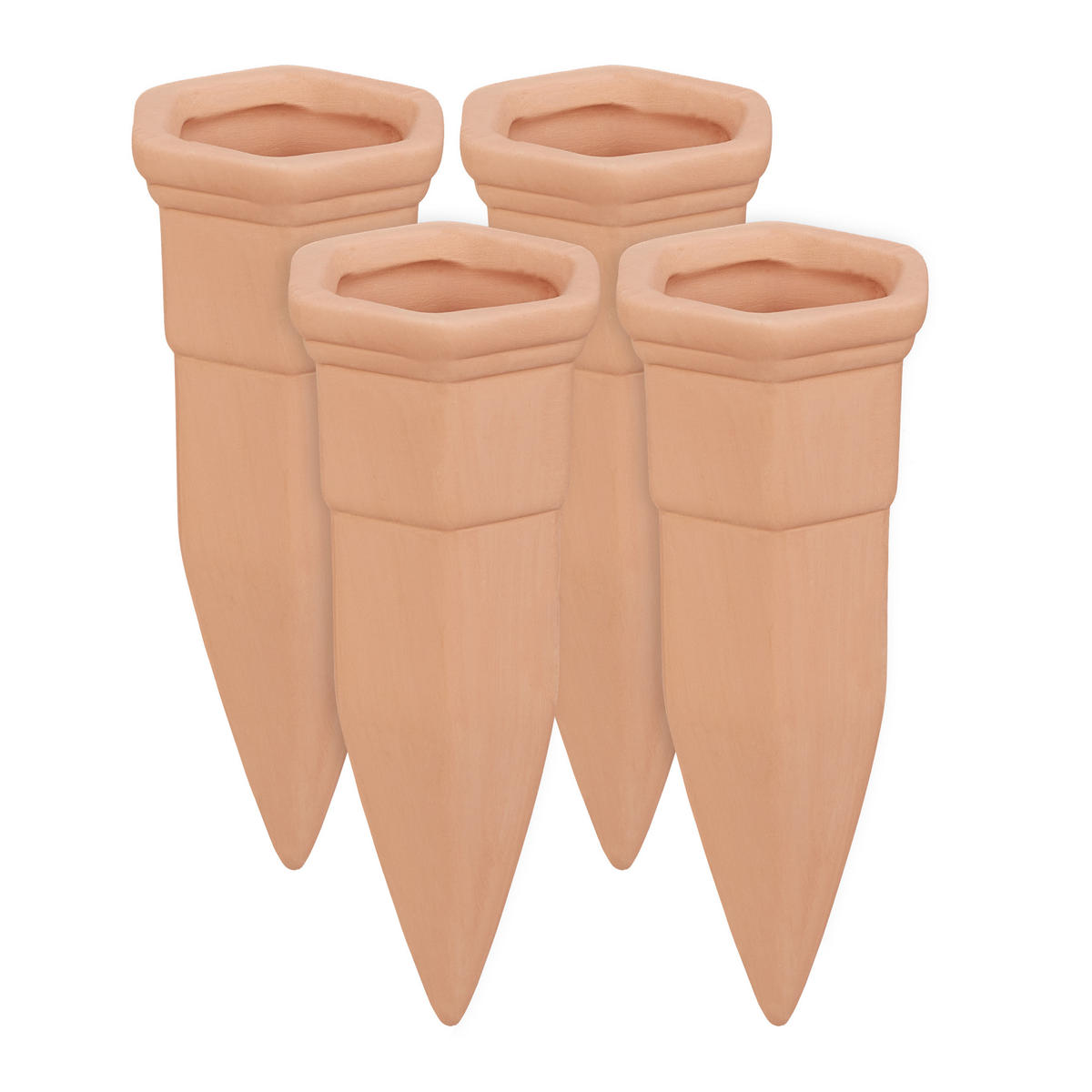 4XTONSPITZEN Bewässerung - Hellbraun, Keramik (5/12.5/4.5cm) - Relaxdays
