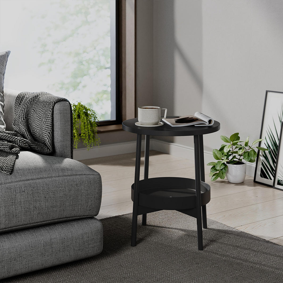 KONFERENČNÍ STŮL Riono Černá - černá, plast (40/40/47.5cm) - Vicco