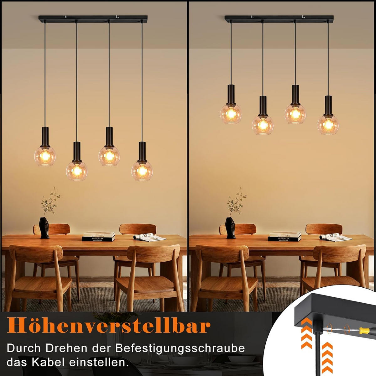 PENDELLEUCHTE 13/55/145cm - Schwarz, Metall (55/13/145cm) - Nettlife