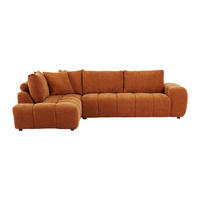 SOFA - 4 Personen - stoff - terracotta Clenali - Terracotta, Textil (294/95/102cm) - Vente-Unique