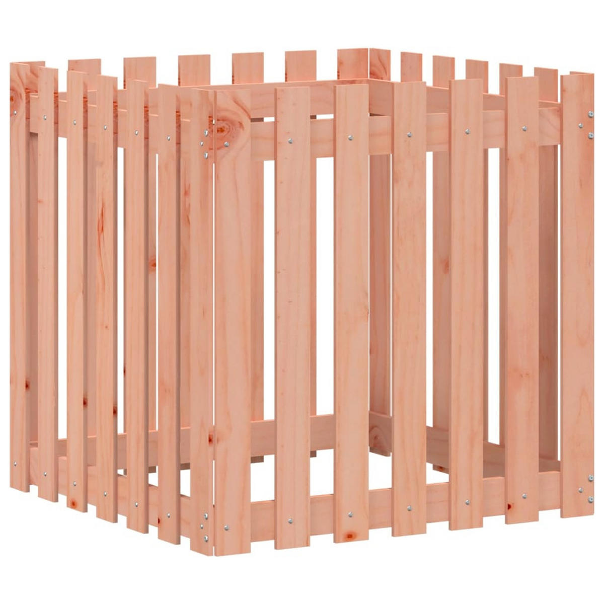 PFLANZKÜBEL Lattenzaun-Design 70x70x70 cm Massivholz Douglasie - Rotbraun, Holz (70/70/70cm)
