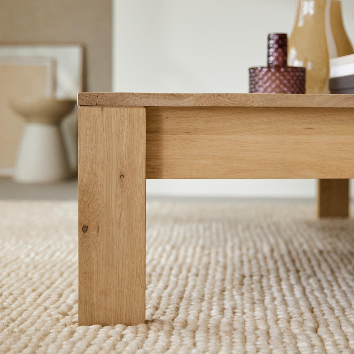 COUCHTISCH Eden Natur aus Eiche - Naturfarben, Holz (80/120/35cm) - Tikamoon