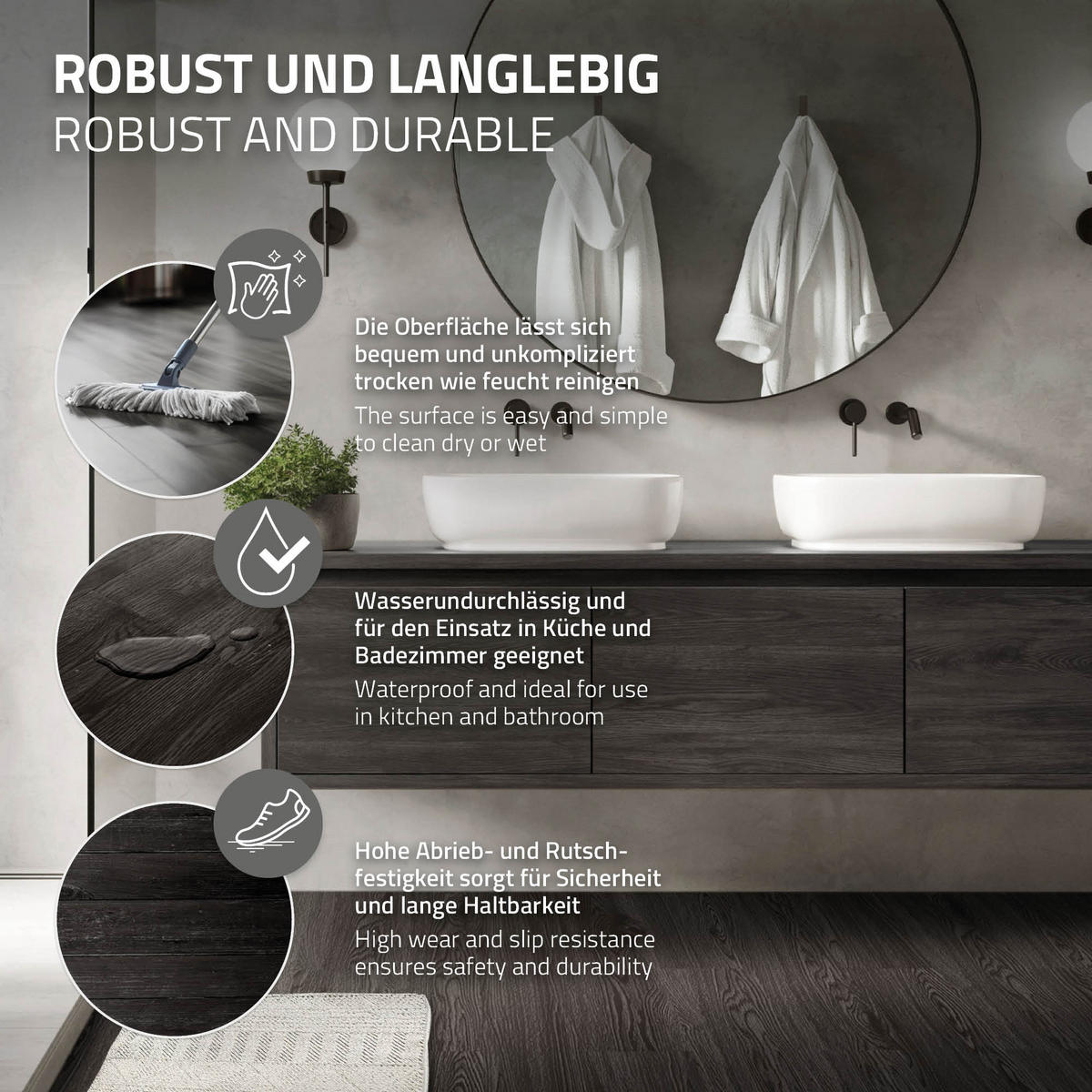 VINYLBODEN selbstklebend 11,15m²/80 Dielen Eiche dunkelgrau - Dunkelgrau, Kunststoff (91.5/15.3/0.2cm) - ML-DESIGN