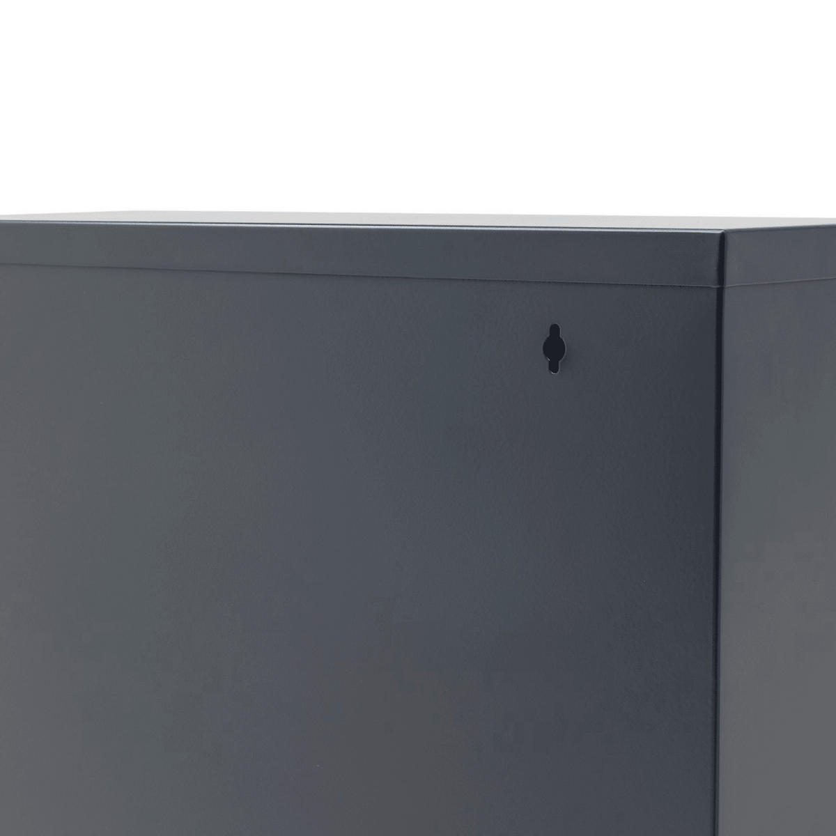 SCHUHSCHRANK schmal Metall mit Magnet 3 Klappen Anthrazit - Anthrazit, Metall (50/103/15cm) - Gowoll