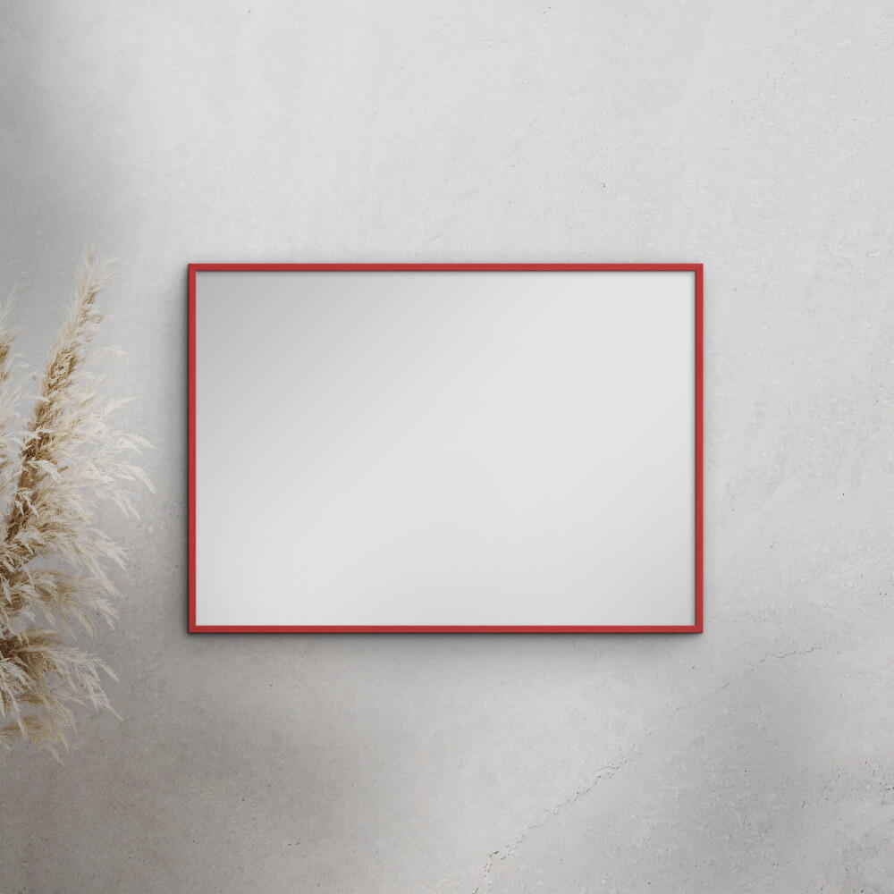 SPIEGEL - Rotes Holz - Rot, Holz/Papier (29.7/42/2cm) - Poster&Frame