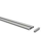GARDINENSCHIENE Slimline 160 cm, 1-/2-läufig Silbergrau - Silberfarben/Alufarben, Metall (4/1.1/160cm) - INTERDECO