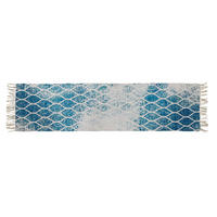 TEPPICH Blau Baumwolle Chenille (60 x 240 x 1 cm) - Blau, Naturmaterialien (60/240cm) - DKD Home Decor