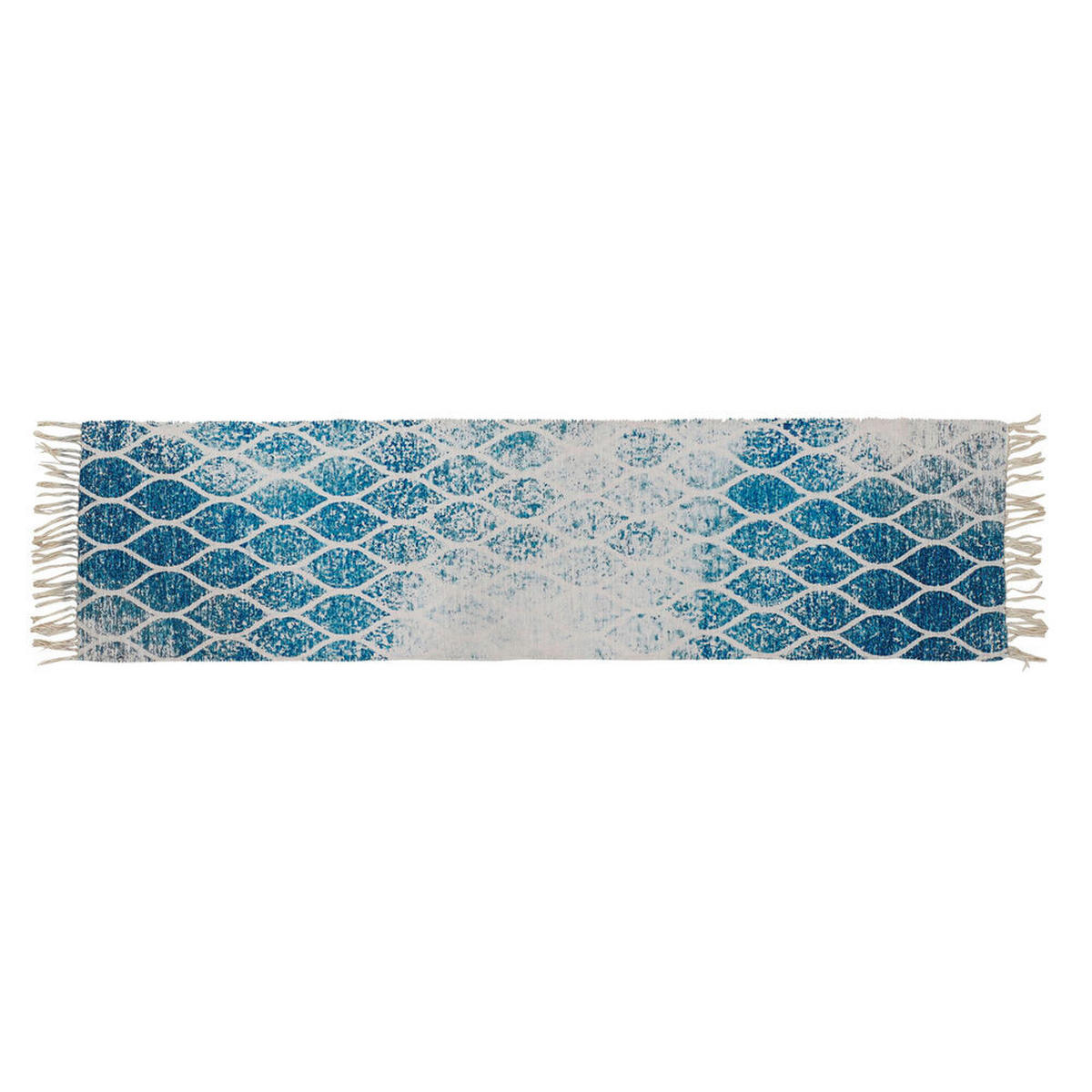 TEPPICH Blau Baumwolle Chenille (60 x 240 x 1 cm) - Blau, Naturmaterialien (60/240cm) - DKD Home Decor