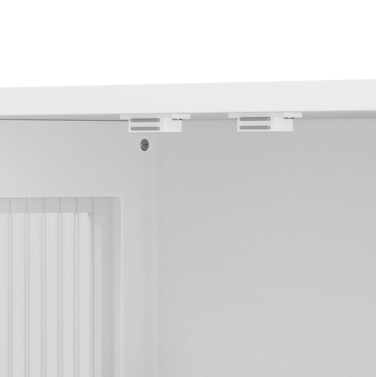 KÜCHENOBERSCHRANK 88/26/82,5 cm in Weiß mit Glasfront und verstellbaren Böden - Weiß, Holzwerkstoff (88/82.5/26cm) - BEAOK