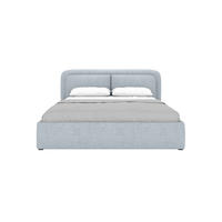 POLSTERBETT Skalo 160x200 cm, Silber - Silberfarben, Textil (160/200cm) - Fedve