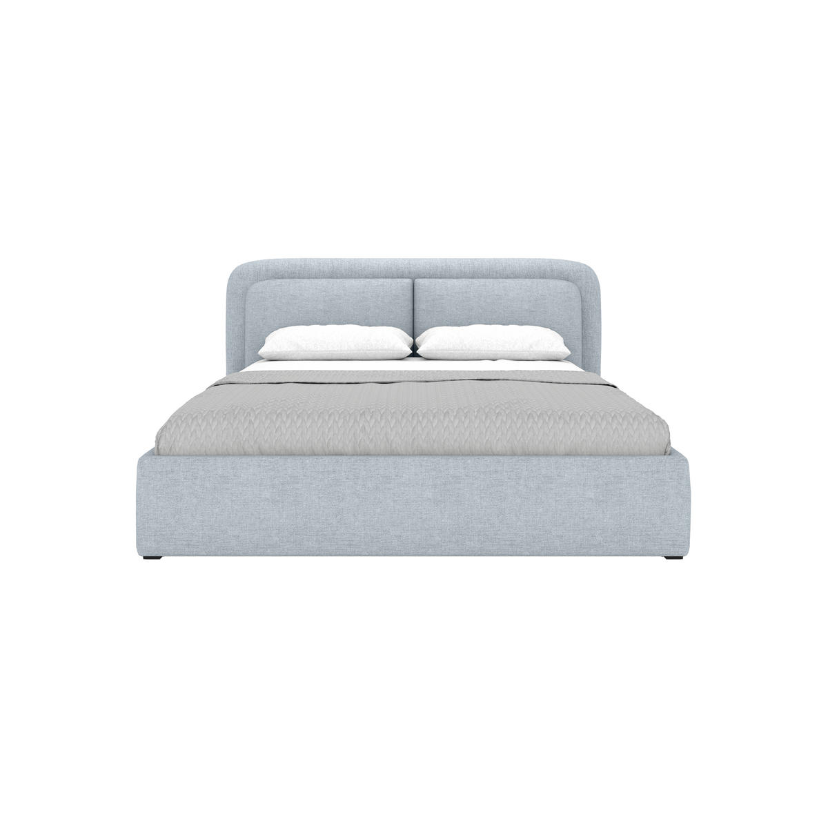 POLSTERBETT Skalo 160x200 cm, Silber - Silberfarben, Textil (160/200cm) - Fedve