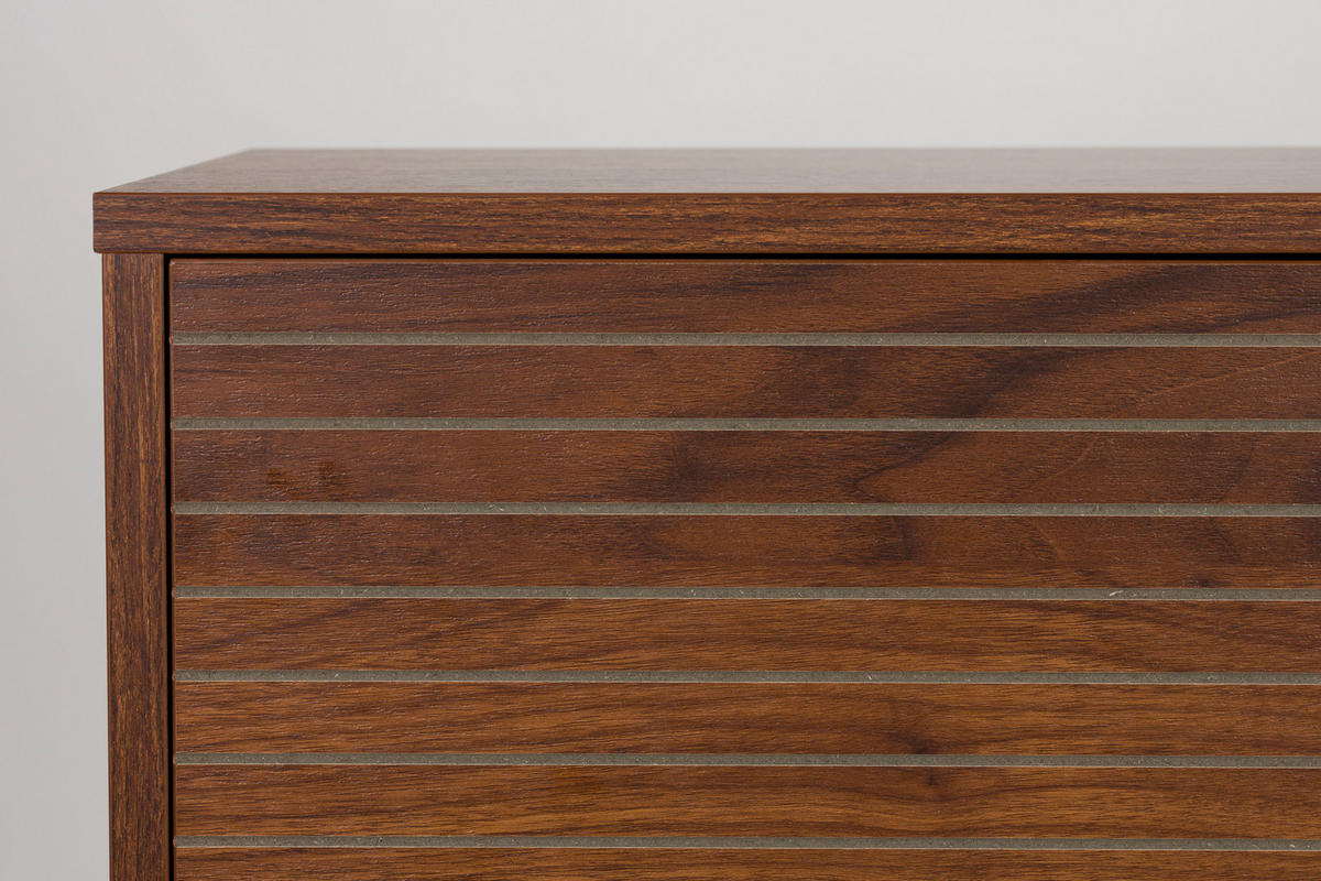 BEISTELLTISCH Stripes - Braun - 40/110/74 cm - Braun, Holz (40/110/74cm)