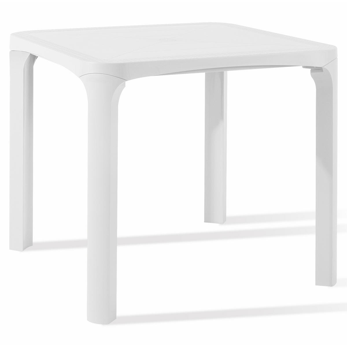 GARTENTISCH LEOPSI, Weiß - Weiß, Kunststoff (80/80/72cm) - KONSIMO®