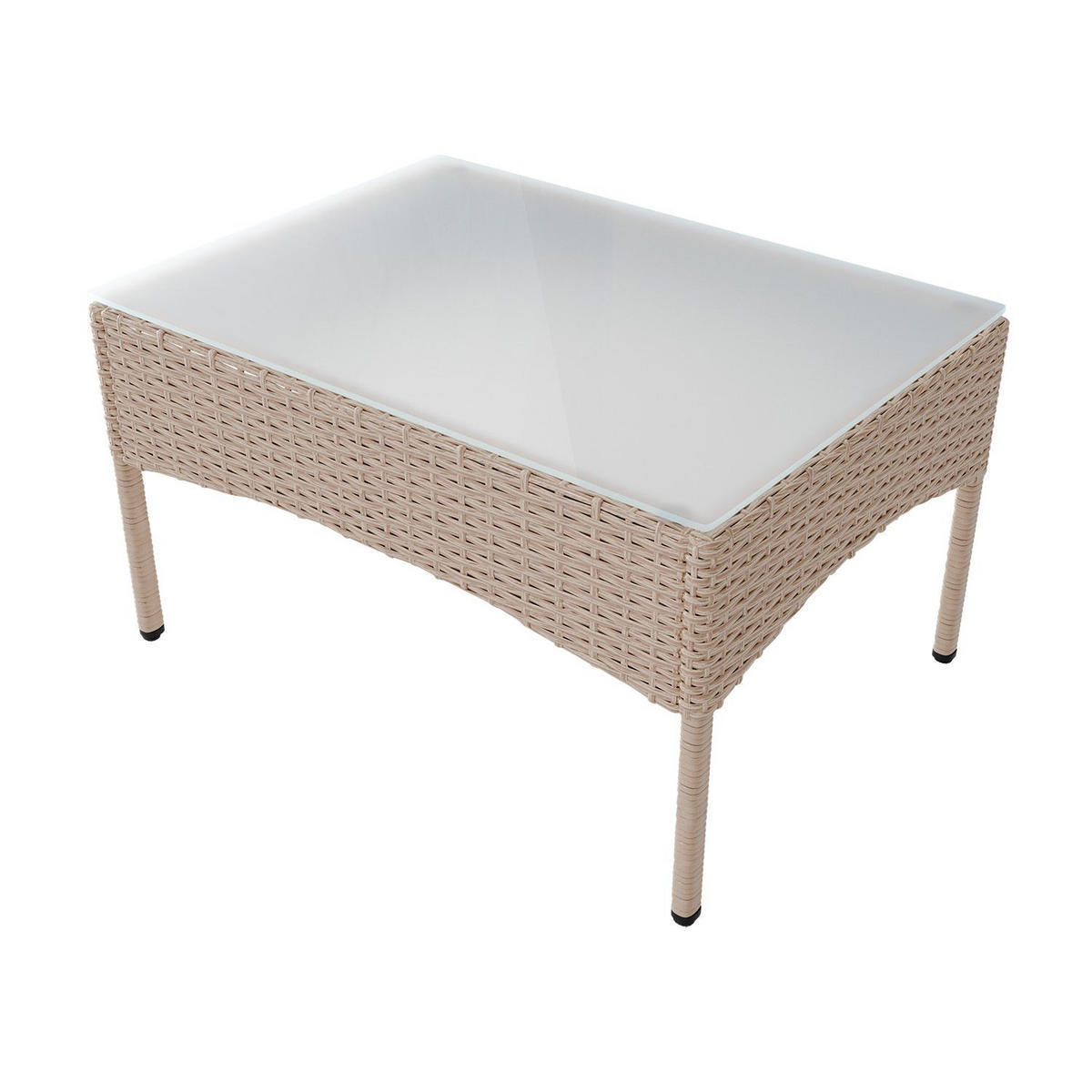 GARTENSET Fort Myers creme/ sand - Creme, Kunststoff/Metall - Juskys