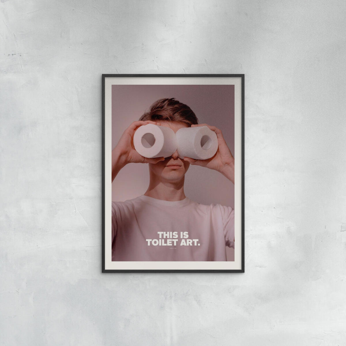 POSTER mit Rahmen A.P. Atelier - Toilet - Schwarz/Naturfarben, Holz/Papier (50/70cm) - Poster&Frame