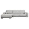 ECKSOFA Webstoff Grau - Schwarz/Grau, Holz/Textil (105/305cm) - Furnhouse