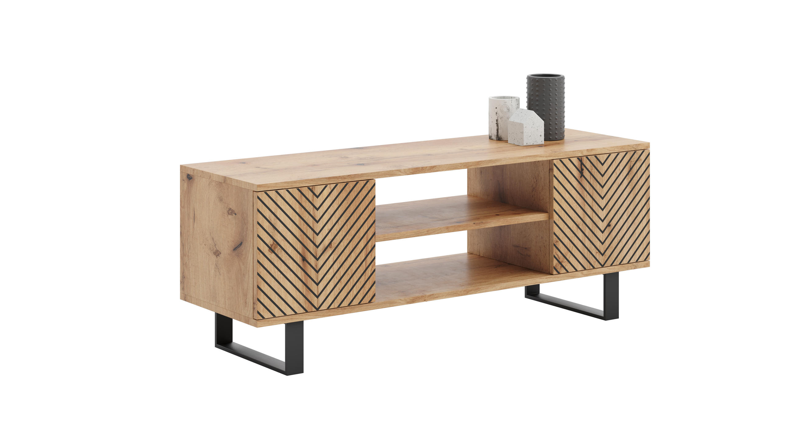 LOWBOARD Focus - Eichefarben, Holzwerkstoff (40/49/155cm) - RAUMHIRSCH FURNITURE