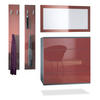 GARDEROBE Horizon Bordeaux Hochglanz - Bordeaux, Holzwerkstoff (142/146/35cm) - Vladon